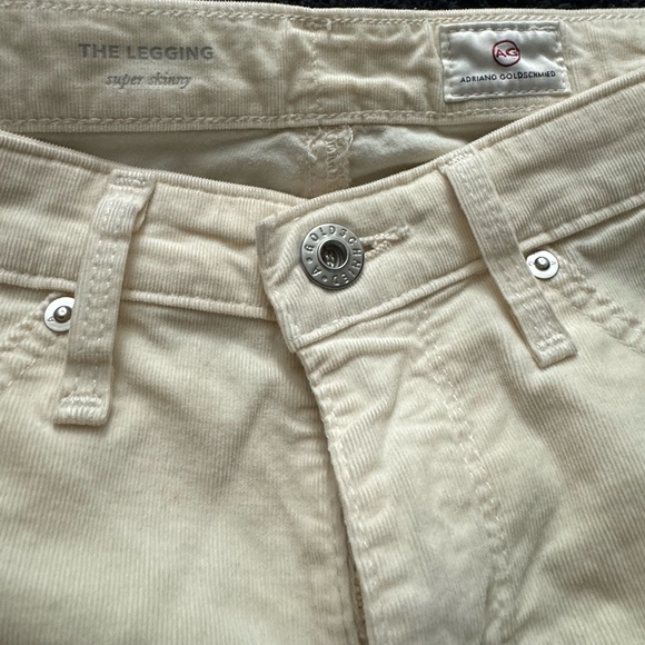 AG Adriano Goldschmied “the legging” white corduroy pants - Picture 5 of 6